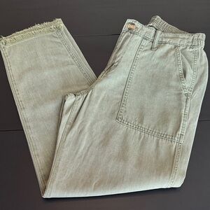 Aerie Olive Green Buttoned Pants